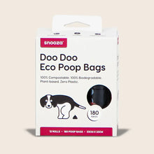 Load image into Gallery viewer, Box of Snooza Doo Doo Eco Poop Bags on a beige background