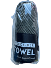 Load image into Gallery viewer, MICROFIBRE PET TRAVEL TOWELS - 60CM X 122CM packaged in a drawstring bag, ideal for beach, gym, and travel.