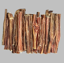 Load image into Gallery viewer, 15cm Aussie Bully Sticks displayed on a gray background, perfect treat for dogs.
