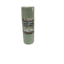 Load image into Gallery viewer, Roll of green hand tearing rags with a label on a white background