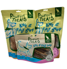 Load image into Gallery viewer, THE PAWFECT BUNDLE of Australian dog treats featuring delicious flavors in vibrant packaging.