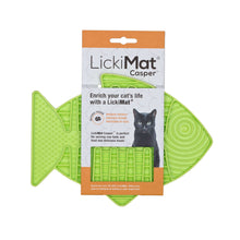 Load image into Gallery viewer, LICKIMAT CASPER CAT in green, a slow feeder and treat maker, perfect for wet food and soft cat treats.