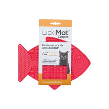 Load image into Gallery viewer, LICKIMAT CASPER CAT in pink, perfect for serving soft cat treats, wet food, and enriching your cat's feeding experience.
