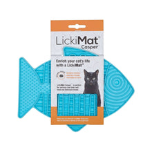 Load image into Gallery viewer, LICKIMAT CASPER CAT in turquoise color, perfect for serving cat treats and enriching mealtime.