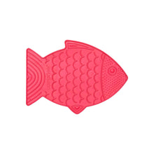 Load image into Gallery viewer, LICKIMAT FELIX - Kittens & Cats pink fish-shaped feeding mat for wet food and kibble, promotes dental health.