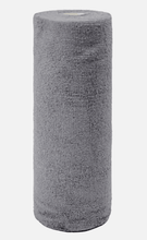 Load image into Gallery viewer, MICROFIBRE TEAR-AWAY CLEANING CLOTHS roll in grey color for easy household cleaning.