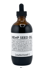 Load image into Gallery viewer, HEMP SEED OIL for dogs in a glass bottle, promoting health and vitality with essential fatty acids.
