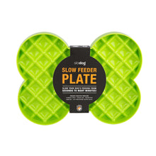 Load image into Gallery viewer, SLODOG LICKIMAT Small green slow feeder plate for dogs, designed to prevent gulping and digestive issues.