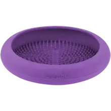 Load image into Gallery viewer, LICKIMAT UFO FEEDER in purple, designed to keep your dog distracted and mess-free during grooming and car rides.