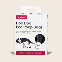 Load image into Gallery viewer, Box of Snooza Doo Doo Eco Poop Bags on a beige background

