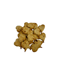 Load image into Gallery viewer, peanut butter heart shaped dog biscuits on a white background
