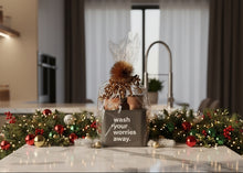 Load image into Gallery viewer, Decorative Xmas Gift with bundle of tinsel on a marble surface
