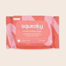 Load image into Gallery viewer, SQUEAKY PROBIOTIC PET WIPES GROOMING BUNDLE
