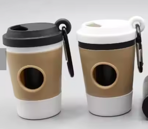 COFFEE CUP POO BAG DISPENSER