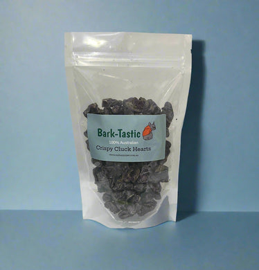 Package of Bark-Tastic Crispy Chuck Hearts on a 