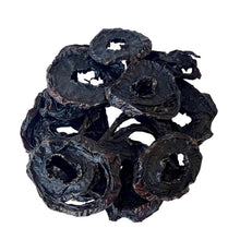 Load image into Gallery viewer, A pile of dried emu heart slices, arranged on a white background

